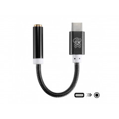 Kábel USB Adaptér typu C na 3,5 mm pre MacBook 12-palcový, Huawei P9 Plus čierny